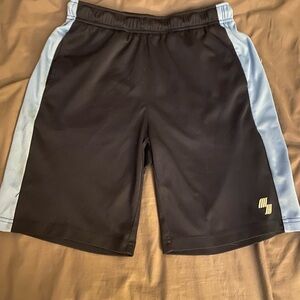 Navy and light blue athletic shorts